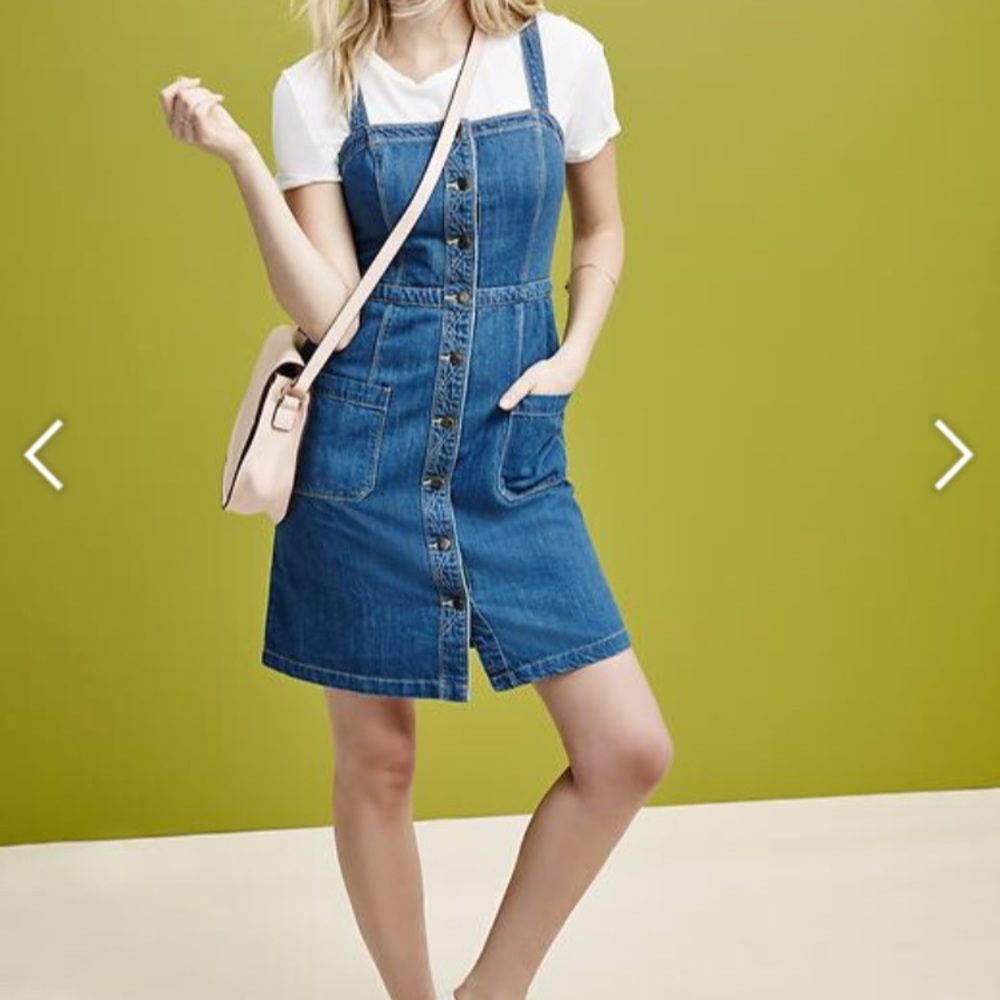 Old navy pinafore / overall denim dress